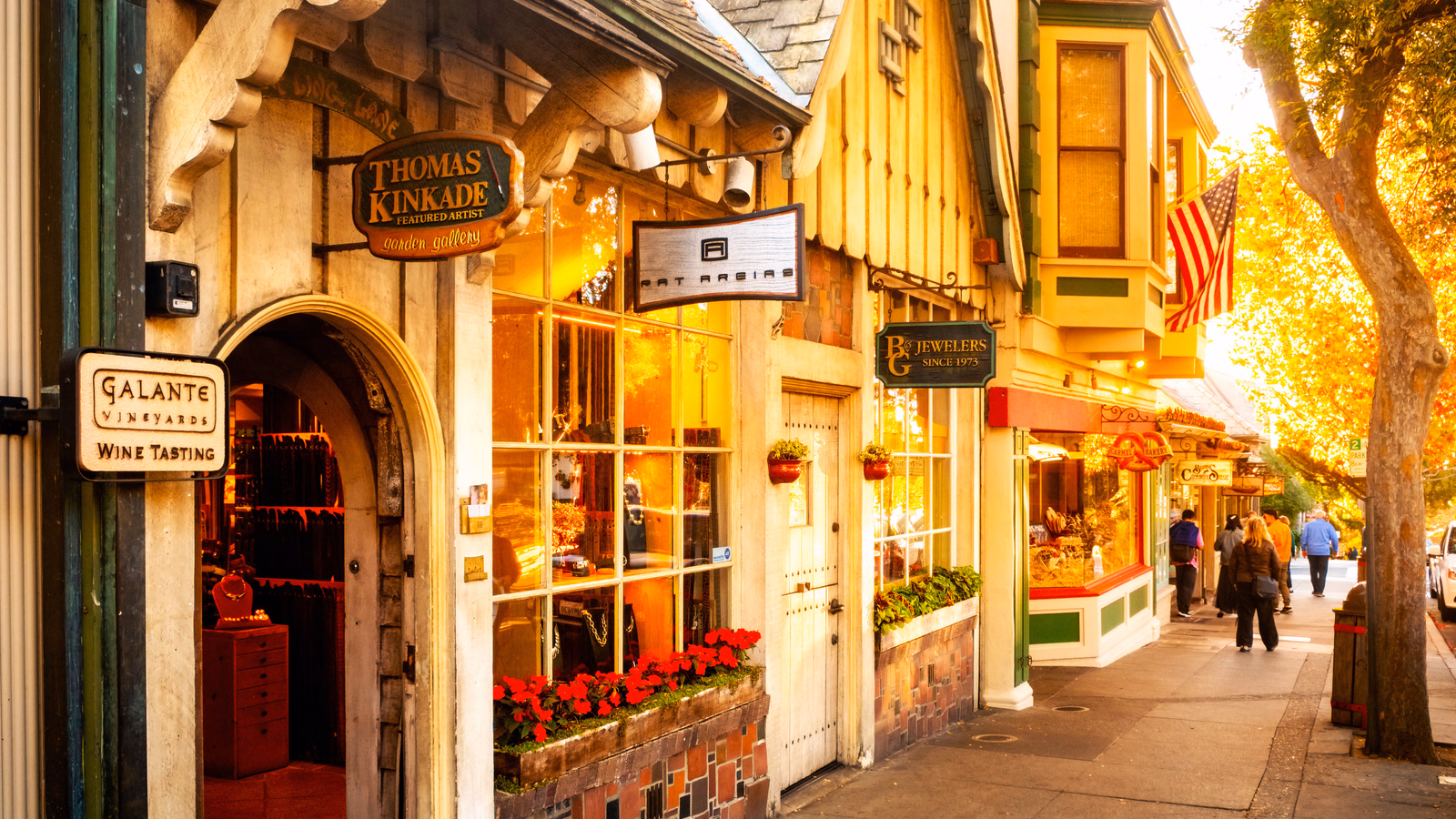A village street in Carmel-by-the-Sea